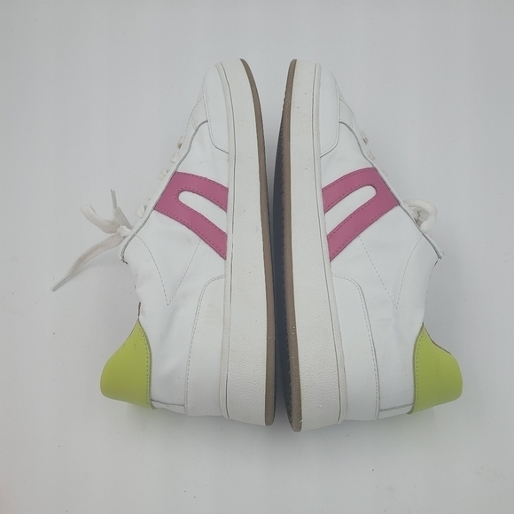 Lucky Brand Women's White Pink Lime Accent Hinta Comfort Sneakers Size 9.5 - Picture 6 of 10